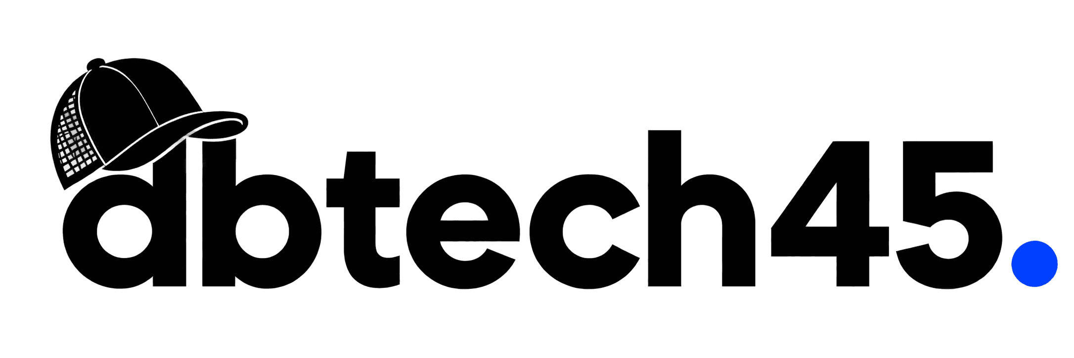dbtech45, with a black trucker hat on the first letter